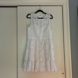 Lilly Pulitzer tiered white lace dress size 14